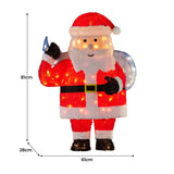 Christabelle 81cm Christmas Santa Display with Lights - Top-Down View