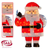 Christabelle 81cm Christmas Santa Display with Lights - 45-Degree Angle