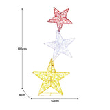 Christabelle 120cm Triple Star Christmas Display with Lights - Top-Down View