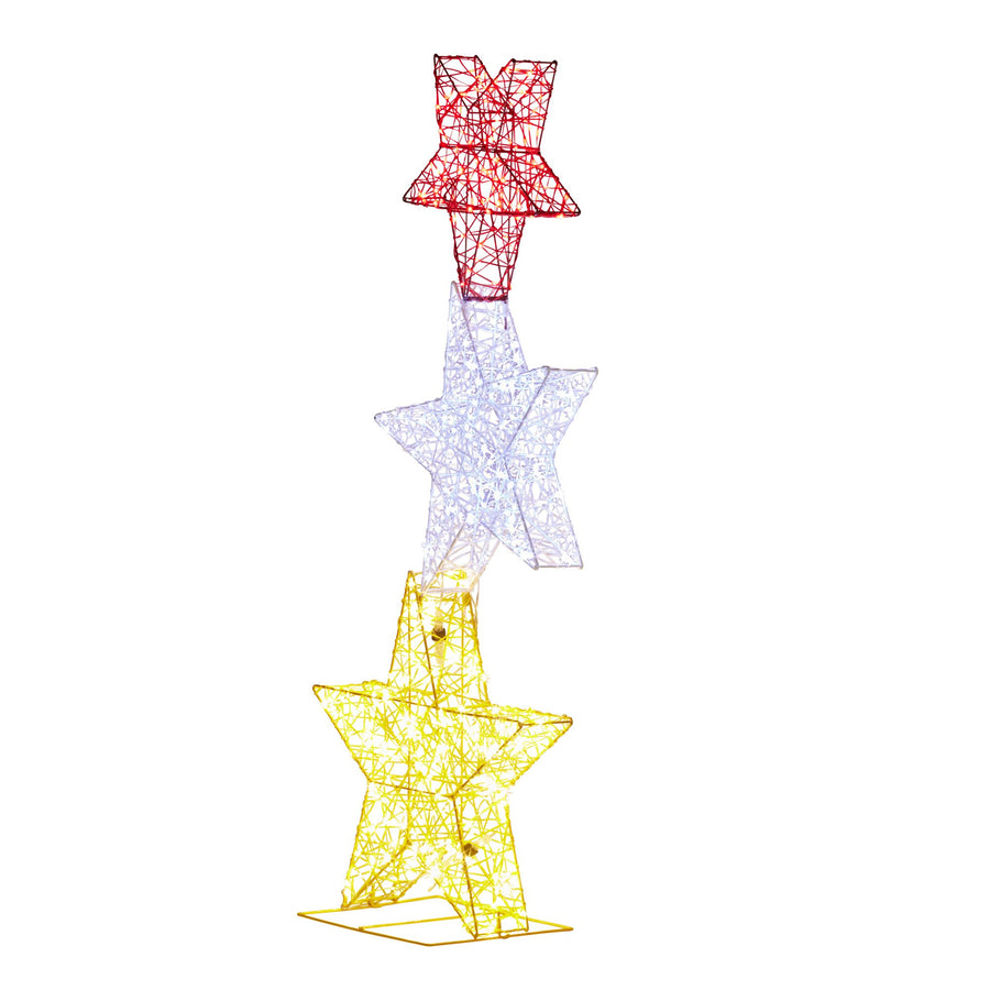 Christabelle 120cm Triple Star Christmas Display with Lights