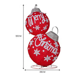 Christabelle Oversized Christmas Bauble Display Warm White Led Lights Glitter - Side View