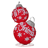 Christabelle Oversized Christmas Bauble Display Warm White Led Lights Glitter - Top-Down View