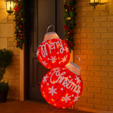 Christabelle Oversized Christmas Bauble Display Warm White Led Lights Glitter - Close-Up Angle