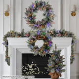 Christabelle 61cm Pre-Lit Snowy Stamford Spruce Battery-Operated Mini Christmas Tree Multi-Functional LED Timer