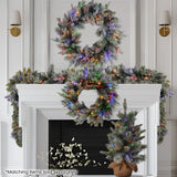 Christabelle 61cm Pre-Lit Snowy Stamford Spruce Battery-Operated Mini Christmas Tree Multi-Functional LED Timer - Close-Up Angle