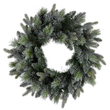 Christabelle 61cm Christmas Wreath Snowy Stamford Spruce with Coloured LED Lights Front Door Decoration Ornament - 45-Degree Angle