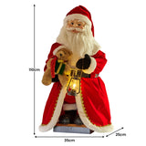 Christabelle 1.1m Musical Led Animated Christmas Santa Claus Lantern Decoration - Front View