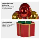 Christabelle 60cm LED Christmas Santa Claus with Balloons & Lights Ornament Decoration - Top-Down View