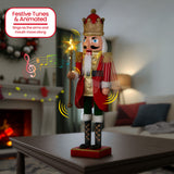 Christabelle 60cm Musical LED Animated Christmas Nutcracker Ornament Decoration - Top-Down View
