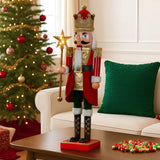 Christabelle 60cm Musical LED Animated Christmas Nutcracker Ornament Decoration - 45-Degree Angle