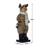 Christabelle 1.1m Musical LED Animated Christmas Moose Decoration Light-Up Lantern Ornament