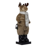 Christabelle 1.1m Musical LED Animated Christmas Moose Decoration Light-Up Lantern Ornament - 45-Degree Angle