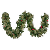 Klika 274cm Bristle Berry Multicolour Pre-Lit Christmas Garland - 45-Degree Angle