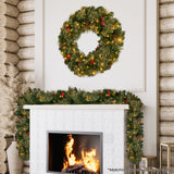 Klika 274cm Bristle Berry Multicolour Pre-Lit Christmas Garland - Extra Image