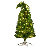 Christabelle Bad Santa 1.2m Curved Multicolour Pre-Lit Christmas Tree with 550 Tips - Side View