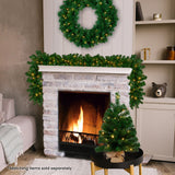 Christabelle 2.7m Christmas Garland with LED Lights Chadwick Tree Decoration Ornament - 45-Degree Angle