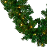 Christabelle 2.7m Christmas Garland with LED Lights Chadwick Tree Decoration Ornament - Rear View