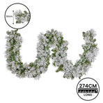 Christabelle 274cm Majestic Snow Prelit Christmas Garland