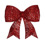Christabelle Christmas Display Bow 91cm with LED and Twinkle Lights 5 Functions Christmas Festive Decorations Display Big Wired Bow