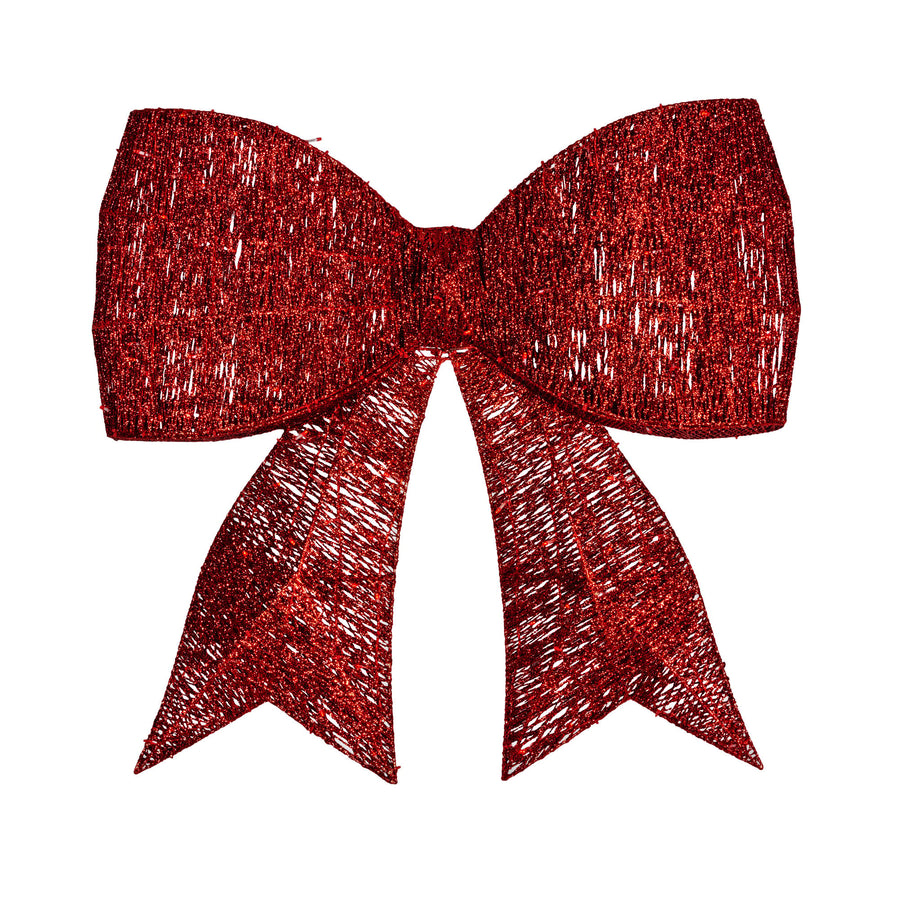 Christabelle Christmas Display Bow 91cm with LED and Twinkle Lights 5 Functions Christmas Festive Decorations Display Big Wired Bow