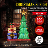 Christabelle Christmas Display Sled 183cm With Tree And Presents Led Lights & C9 Bulbs - Side View
