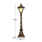 Christabelle Christmas Lamp Post Display 183cm With Lights - 45-Degree Angle