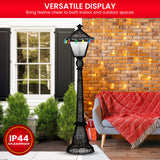 Christabelle Christmas Lamp Post Display 183cm With Lights - Close-Up Angle