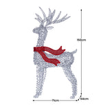Christabelle Large 1.5m Christmas Reindeer Outdoor Indoor Light-Up Display Decoration Lawn Statue LED Lights Red Bow - Side View