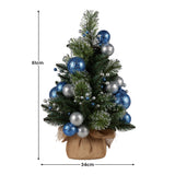 Swishmas 61cm Blue Collection Pre-Lit Tabletop Christmas Tree - Side View