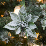 Swishmas Snowy Crown Pine 2.3m Multicolour Pre-Lit Christmas Tree with 1453 Tips - Low Angle