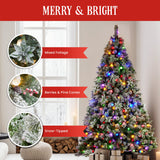 Swishmas Snowy Crown Pine 2.3m Multicolour Pre-Lit Christmas Tree with 1453 Tips - Extra Image