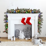 Swishmas 274cm Snowy Crown Pine Pre-Lit Multicolour Christmas Garland - Extra Image