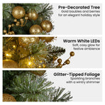Christabelle 61cm Battery-operated Christmas Tree Warm Lights Led Table Top Gold