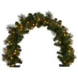Christabelle 60cm Tabletop Christmas Archway Garland with LED Lights Gold Mantle Decoration Ornament - Top-Down View