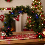 Christabelle 60cm Tabletop Christmas Archway Garland with LED Lights Gold Mantle Decoration Ornament - Close-Up Angle