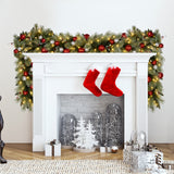 Christabelle 2.7m Christmas Garland with LED Lights and Baubles Mantle Decoration Ornament - Rear View