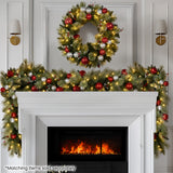 Christabelle 2.7m Christmas Garland with LED Lights and Baubles Mantle Decoration Ornament