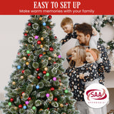 Christabelle Swishmas Snowy Bristle 2.7m Multicolour Pre-Lit Christmas Tree with 2870 Tips - Extra Image