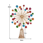 Christabelle Christmas Tree Topper Glittery Baubles Gold Decoration Ornaments