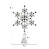 Christabelle Snowflake Christmas Tree Topper Beaded Decoration Ornament Xmas - Side View
