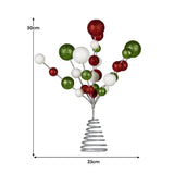 Christabelle Baubles Christmas Tree Topper Festive Glitter Finish Xmas Ornament - Side View