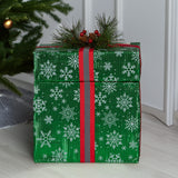 Christabelle Animated Elf Gift Box Led Lights Christmas Tree Decoration Ornament - Rear View