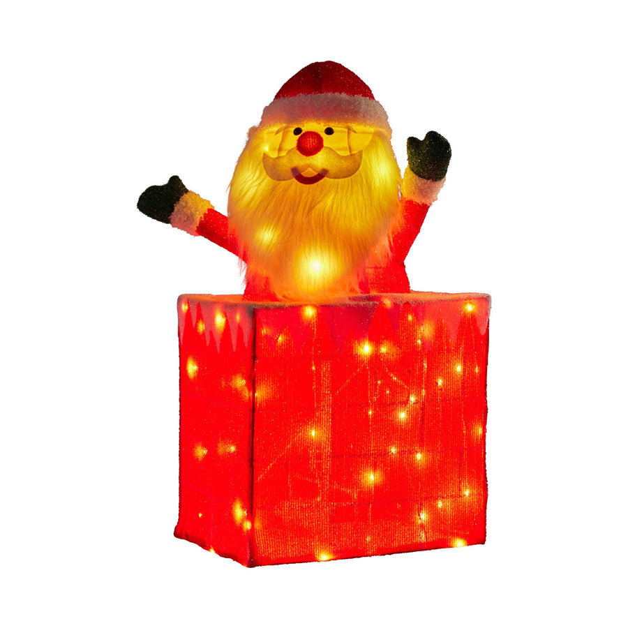 Christabelle 76cm Animated Santa In Chimney Christmas Tree Led Lights Ornament