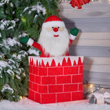 Christabelle 76cm Animated Santa In Chimney Christmas Tree Led Lights Ornament
