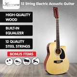 Karrera 12-String Acoustic Guitar with EQ - Natural - Extra Image