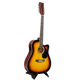 Karrera Acoustic Guitar 12-String with EQ - Sunburst - Front View