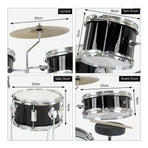 Karrera Childrens 4pc Drum Kit - Black