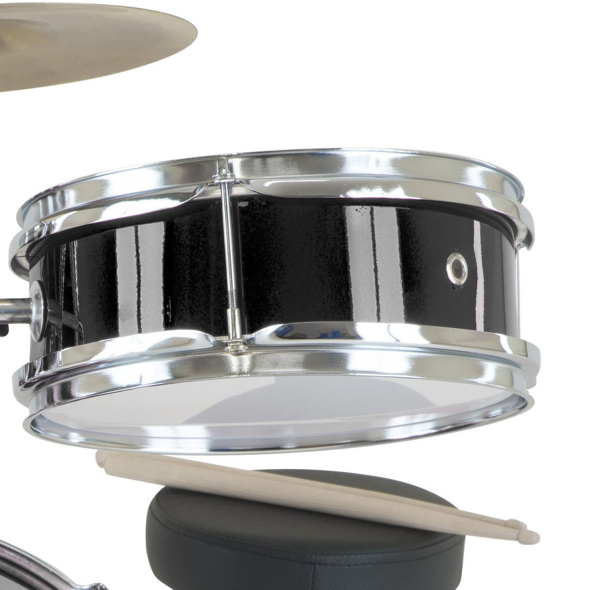 Karrera Kids' 4-Piece Metallic Drum Set - Black