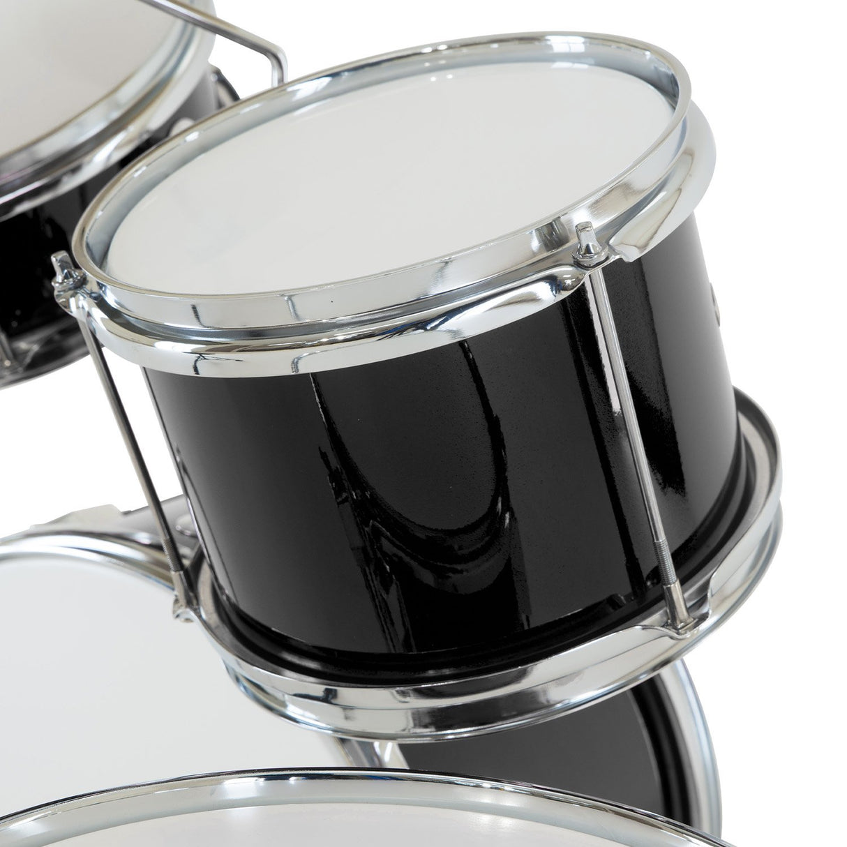 Karrera Kids' 4-Piece Metallic Drum Set - Black