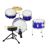 Karrera Kids' 4-Piece Drum Set - Sparkling Blue - Top-Down View